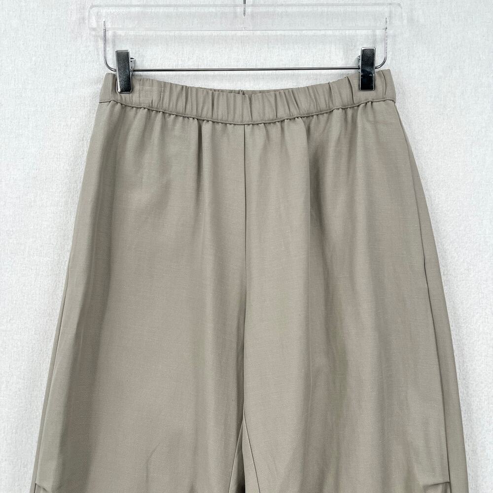 ENZA COSTA Twill Flight Pant Women Small Limestone Utility Pull On High Rise NEW - Picture 5 of 15